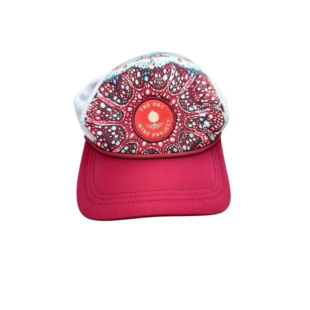 Odell Brewing The OBC Wine Project Trucker Hat Snapback Mesh Cap Floral Graphic